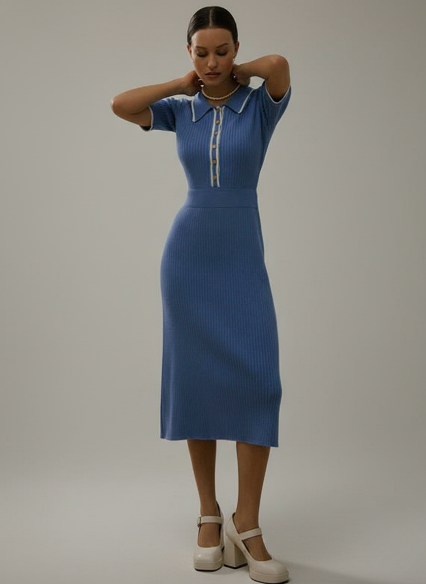 Marie | Women’s Knit Midi Dress