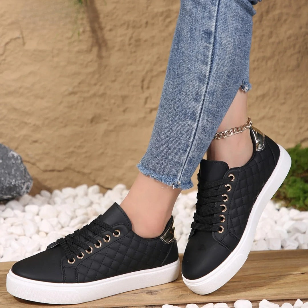 Casual Platform Sneakers - Black