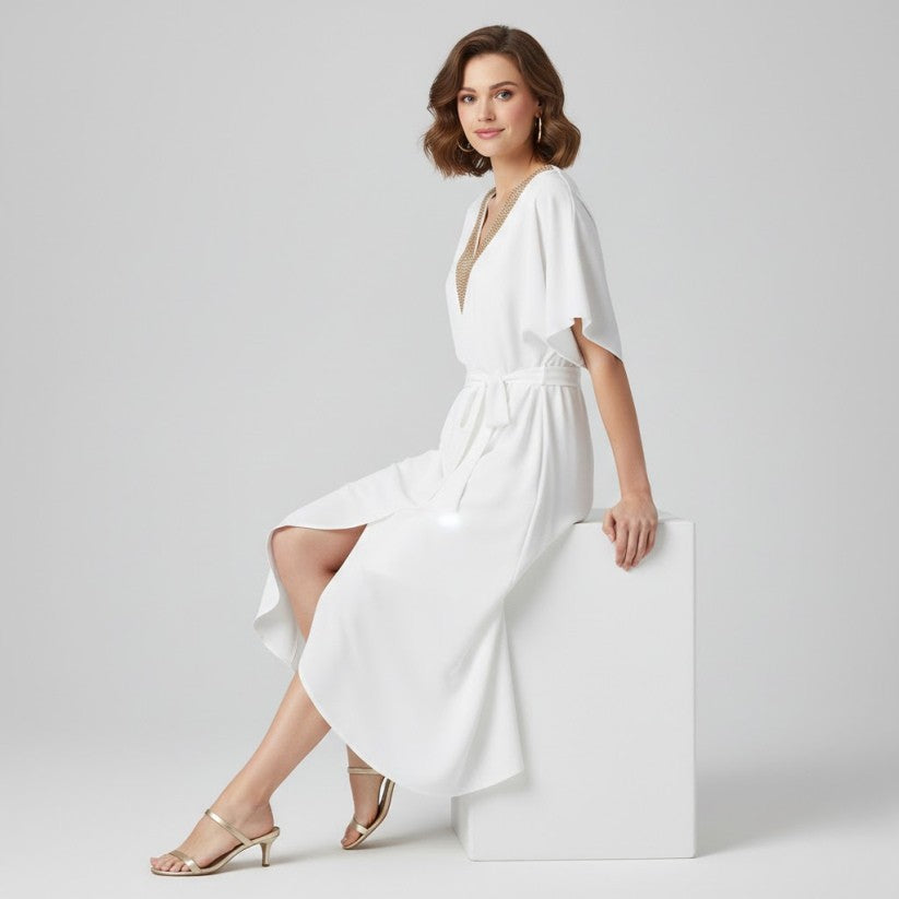 Hara | Women’s Butterfly Sleeve Maxi Dress