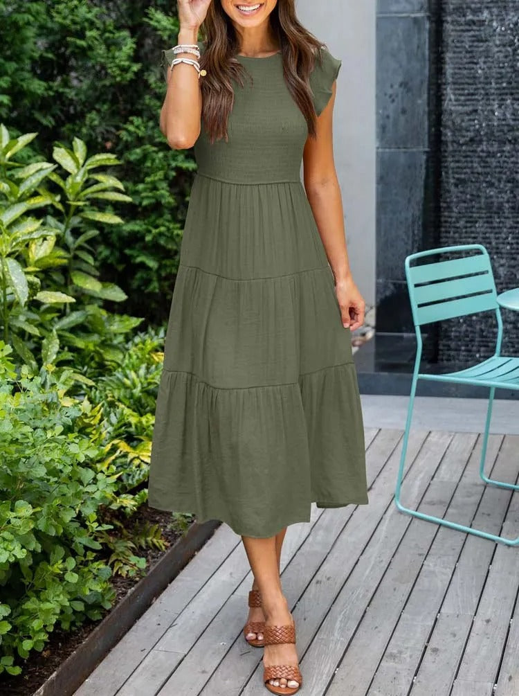 Jelena | Women’s Tiered Midi Dress