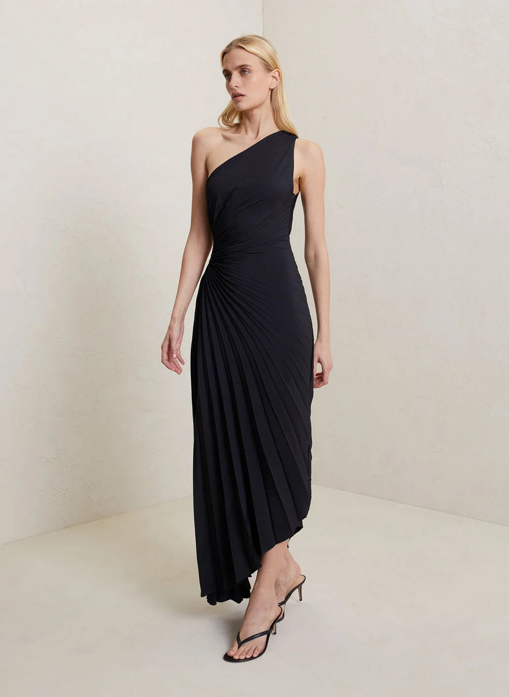 Inka | Women’s One-Shoulder Pleated Maxi Dress