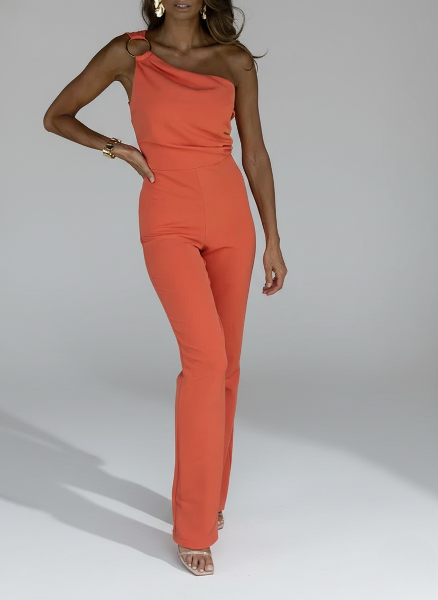 Shamcey | Women’s Scuba Crepe One Shoulder Jumpsuit