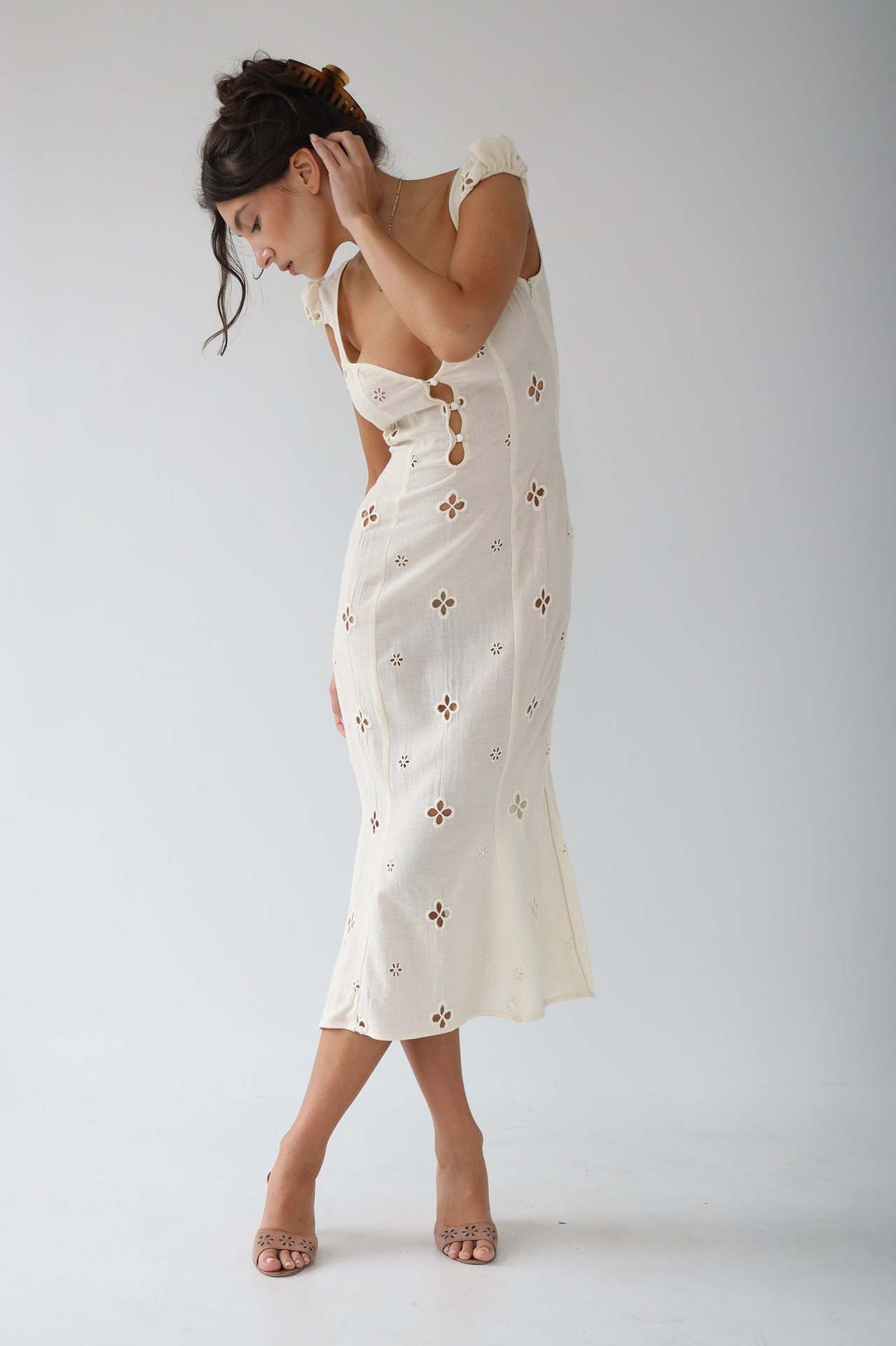 Adelina | Women’s Cut-Out Fitted Midi Dress