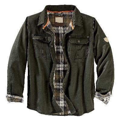 Flannel Shirt Jacket - Dark Green