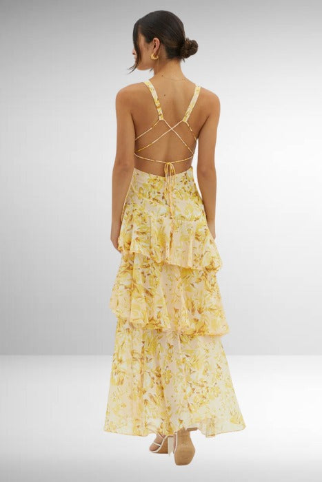 Floral Halter Maxi Dress