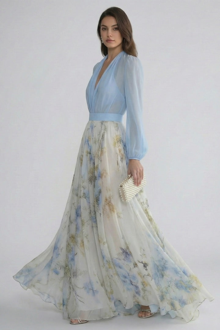 Floral Wedding Guest Maxi Dress
