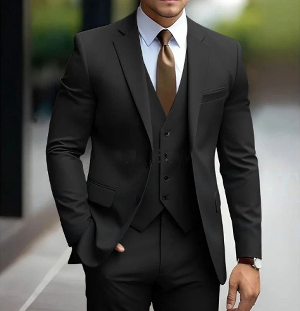 Formal 3 Piece Suit - Black