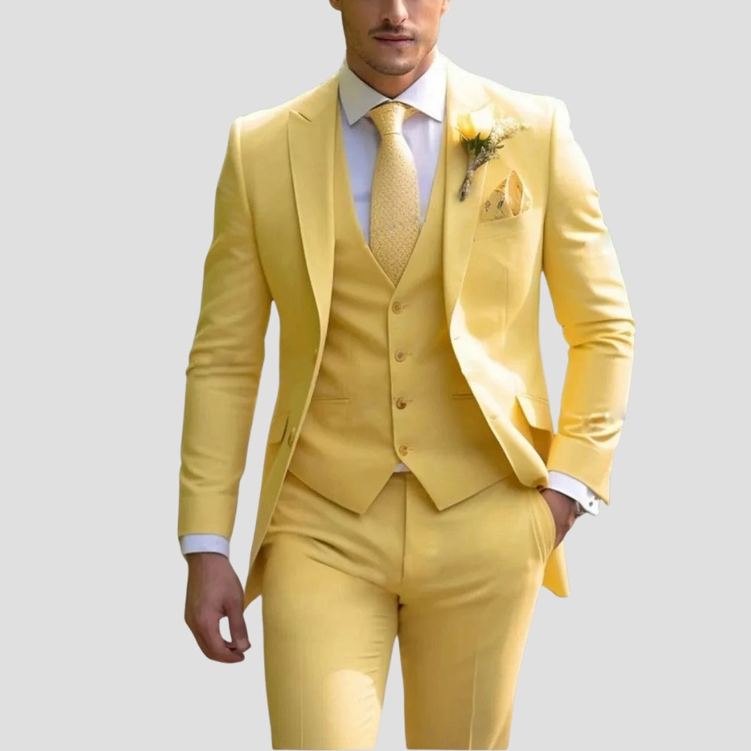 Formal 3 Piece Suit - Yellow