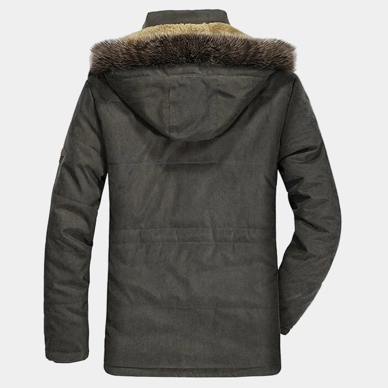 Fur Hooded Winter Parka Coat