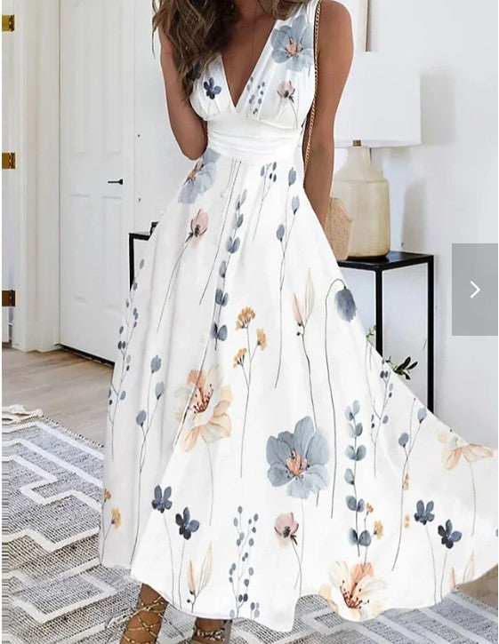 Floral Wedding Guest Maxi Dress - Yellow Flower