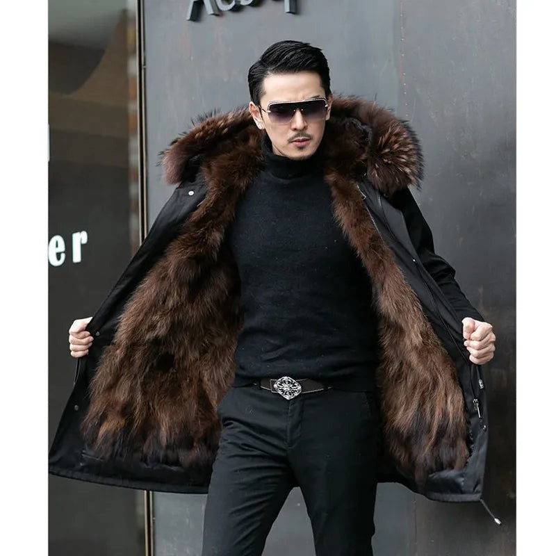 Hooded Winter Parka - Brown
