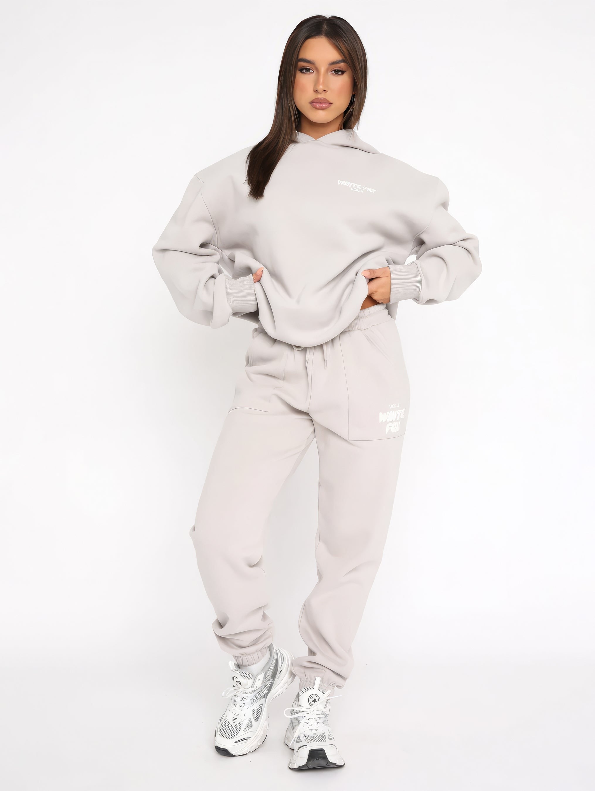 Hoodie Jogger Two Piece Set - Grey