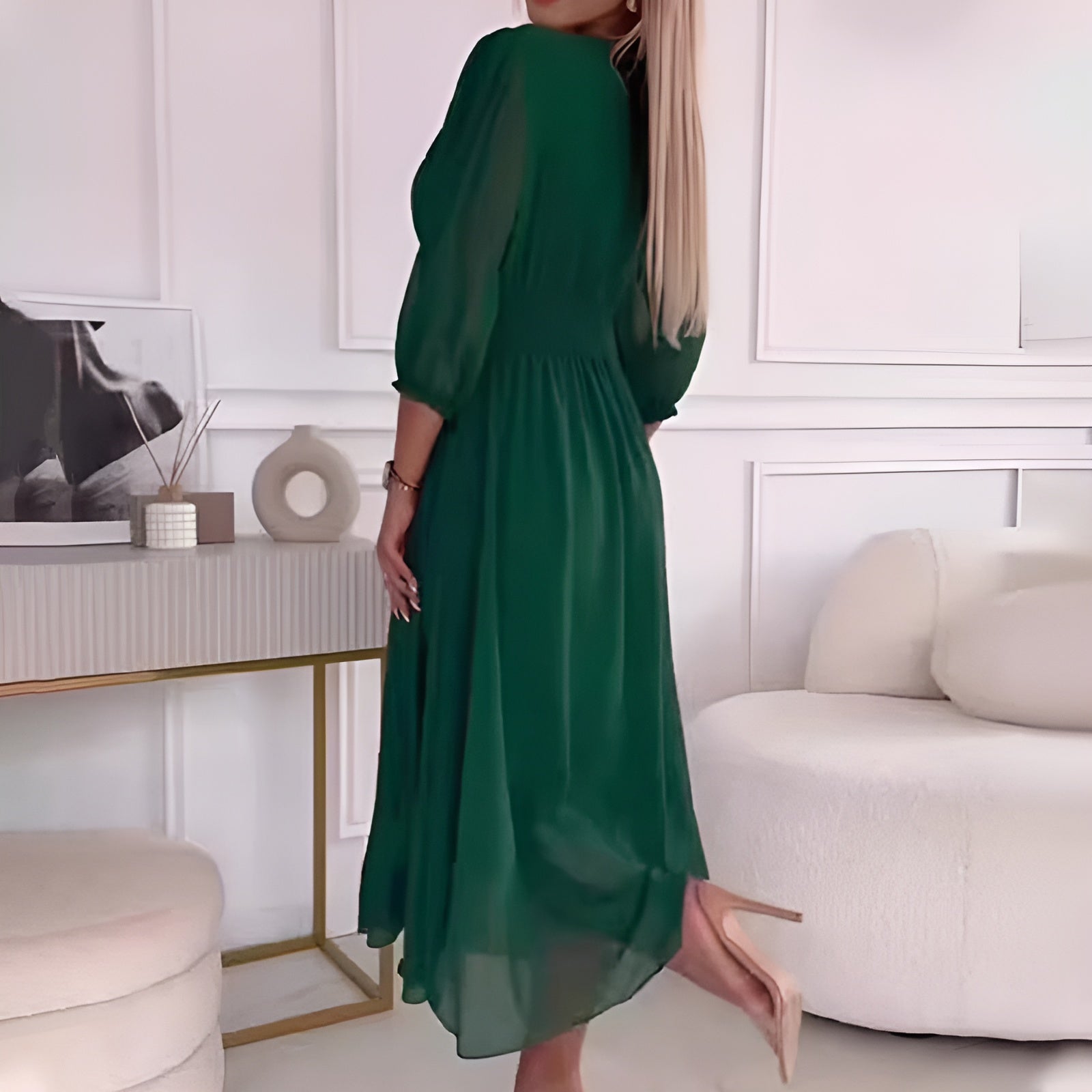 Anja | Women’s Wrap Long Sleeves Midi Dress