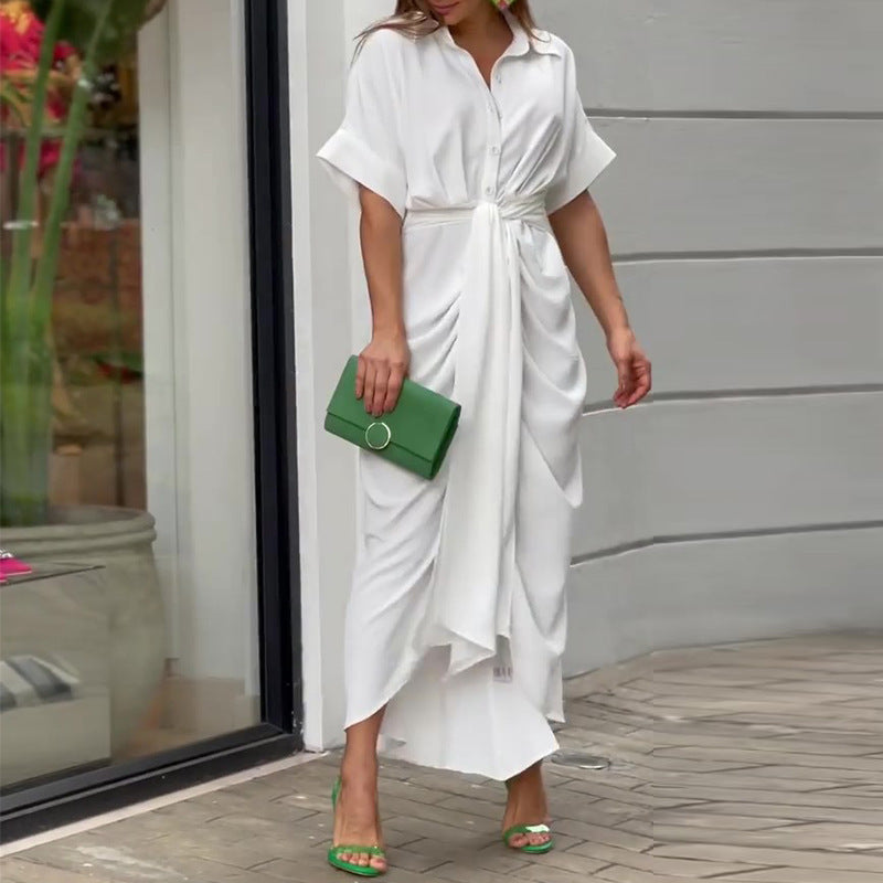 Catriona | Women’s Wrap Short Sleeve Midi Dress