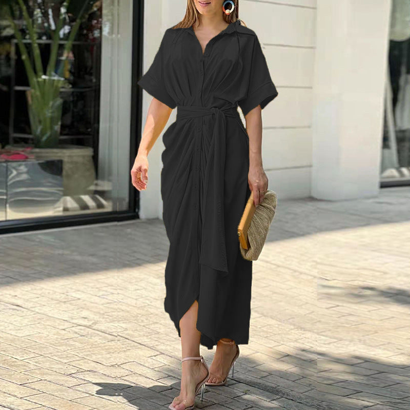 Catriona | Women’s Wrap Short Sleeve Midi Dress
