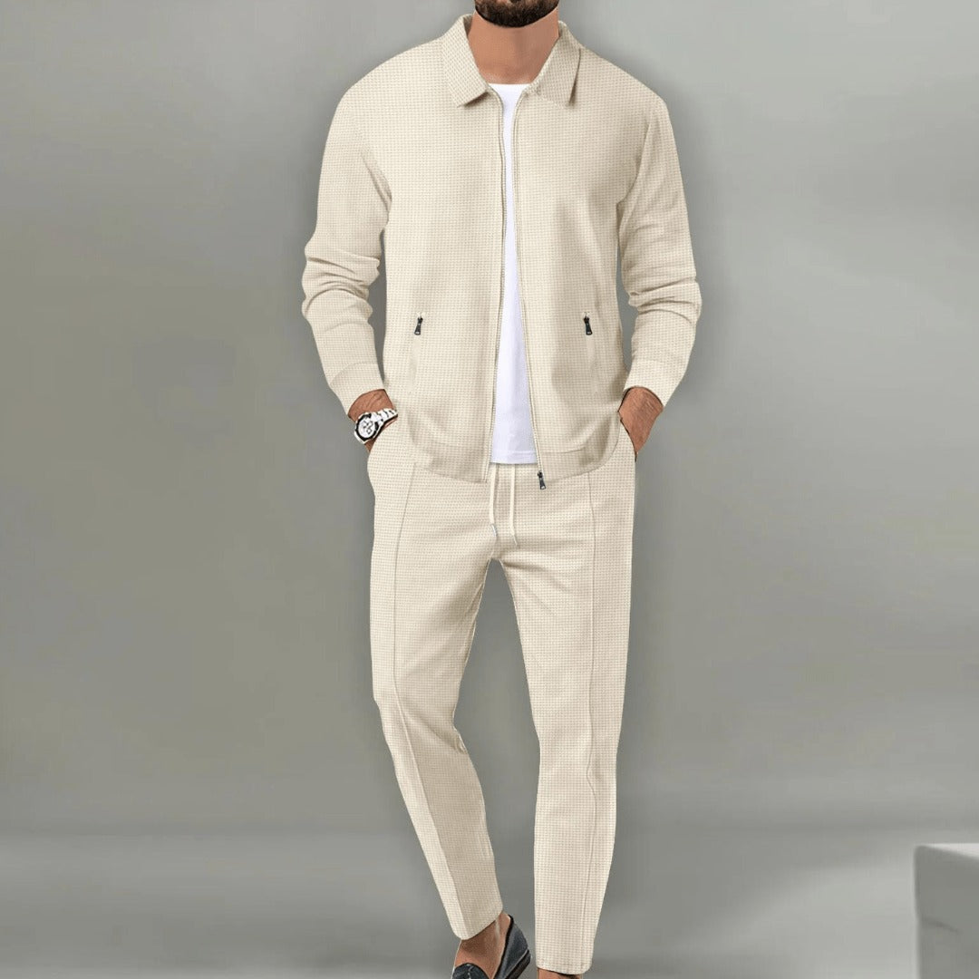 Jacket Pants Two Piece Set - Beige