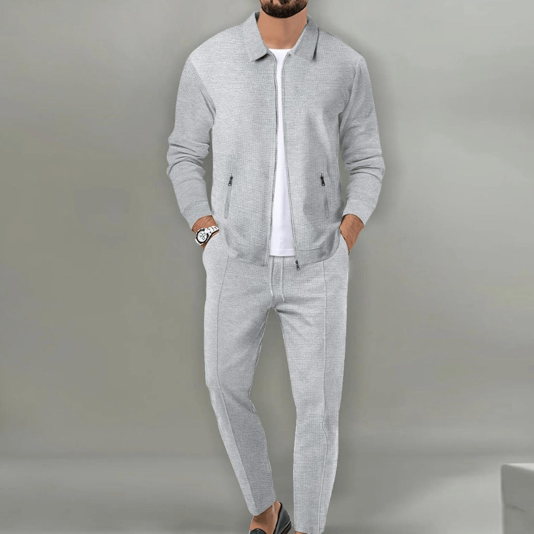 Jacket Pants Two Piece Set - Grey