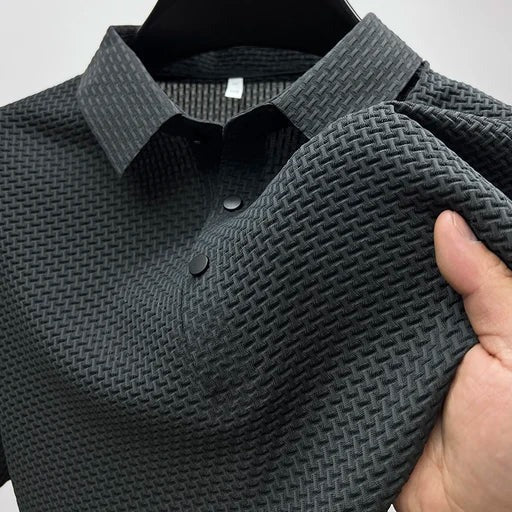 Knit Polo Shirt - Gray