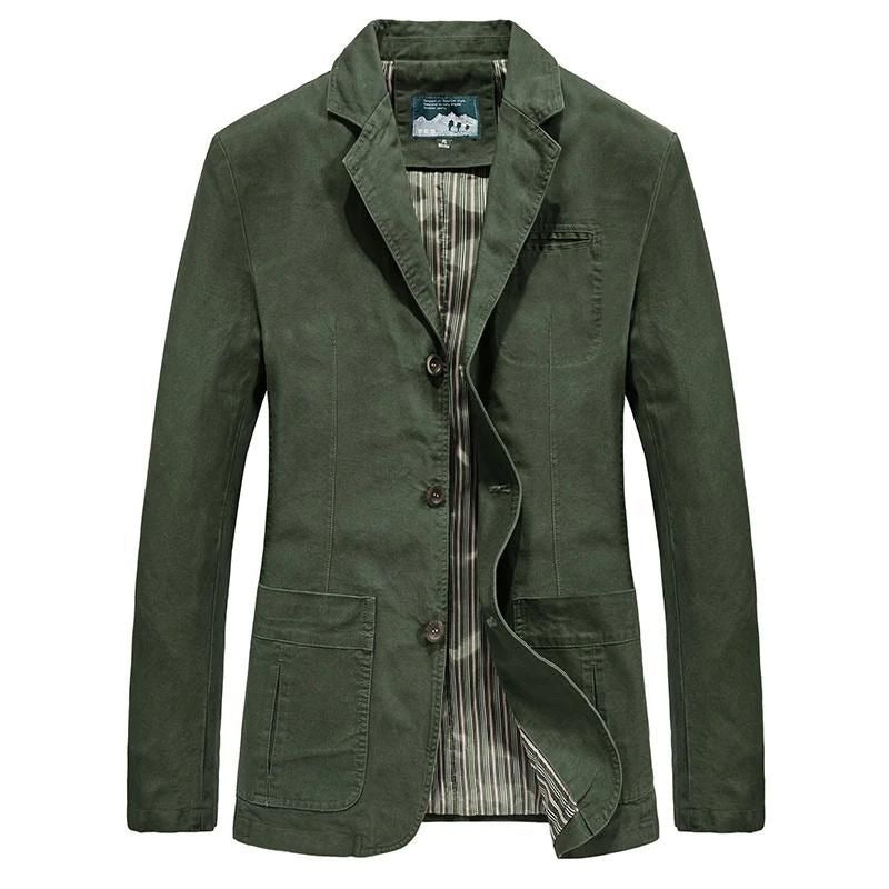 Lightweight Casual Blazer - Army Green