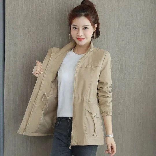 Lightweight Windbreaker Jacket - Khaki