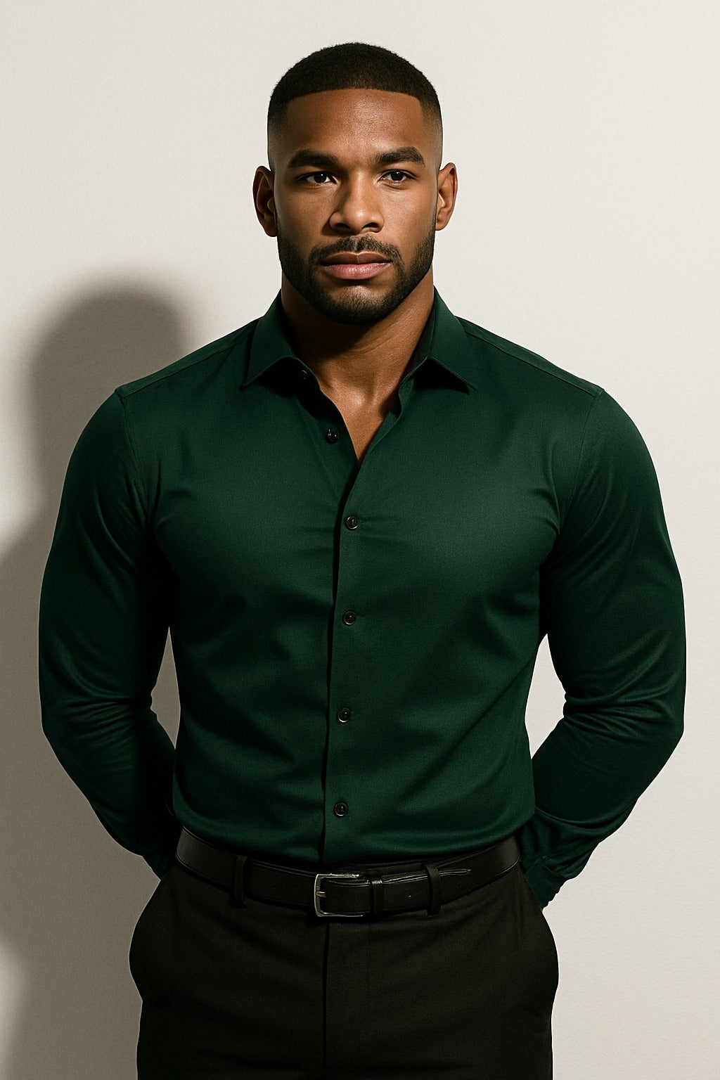 Long Sleeve Dress Shirt - Green