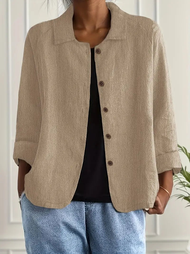 Long Sleeve Shirt Jacket - Khaki