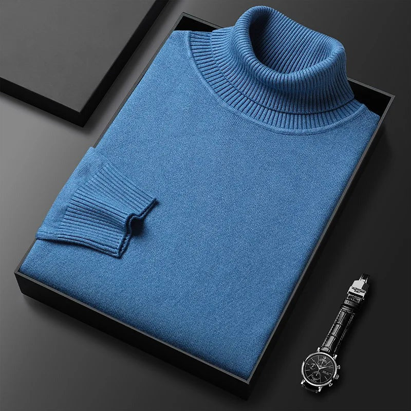 Long Sleeve Turtleneck Sweater - Blue