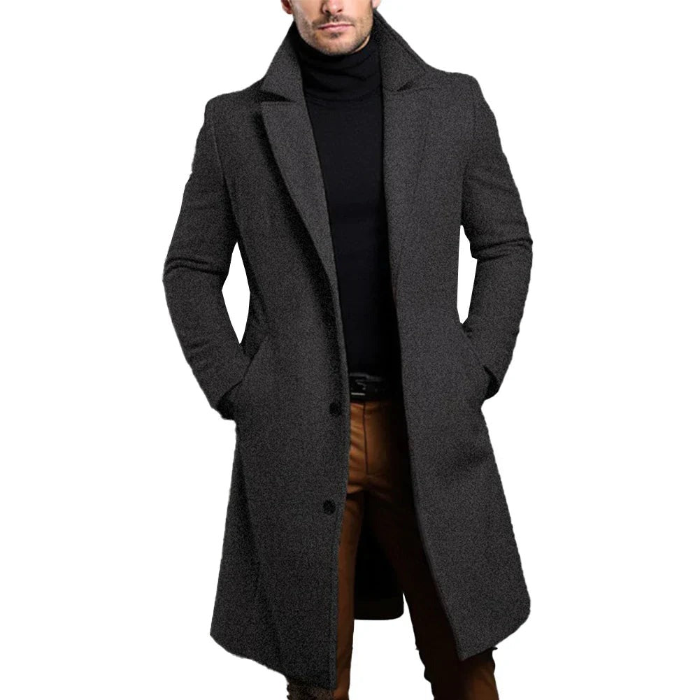 Long Winter Coat - Dark Grey