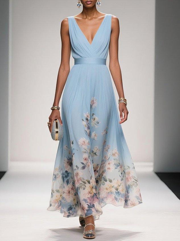 Floral Wedding Guest Maxi Dress