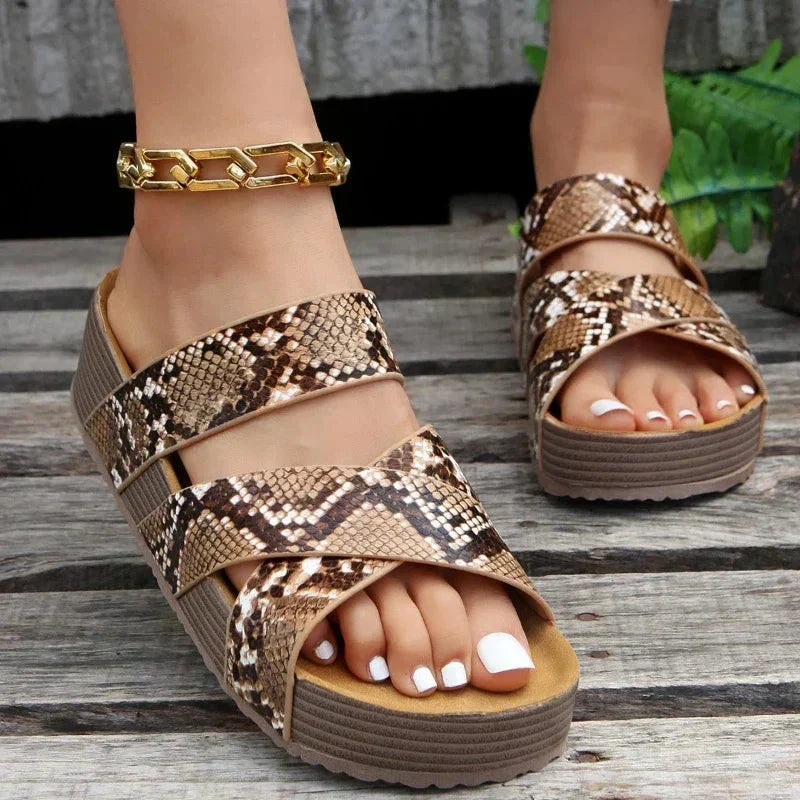 Beatrice | Women’s Platform Braided Band Orthopedic Sandals