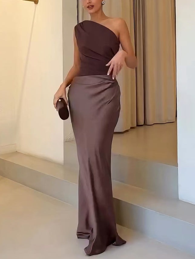 One Shoulder Formal Maxi Dress