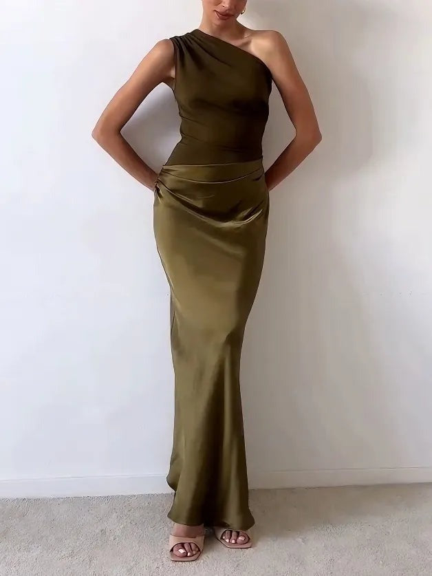 One Shoulder Formal Maxi Dress
