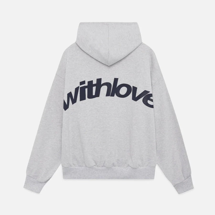 Oversized Graphic Hoodie - Gray