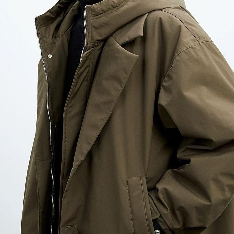 Oversized Hooded Trench Coat