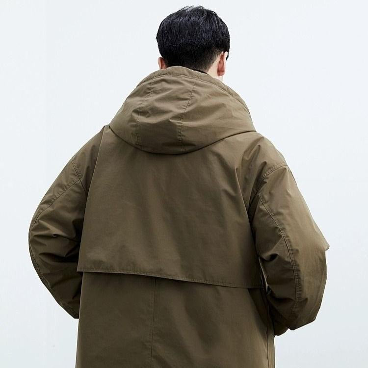 Oversized Hooded Trench Coat
