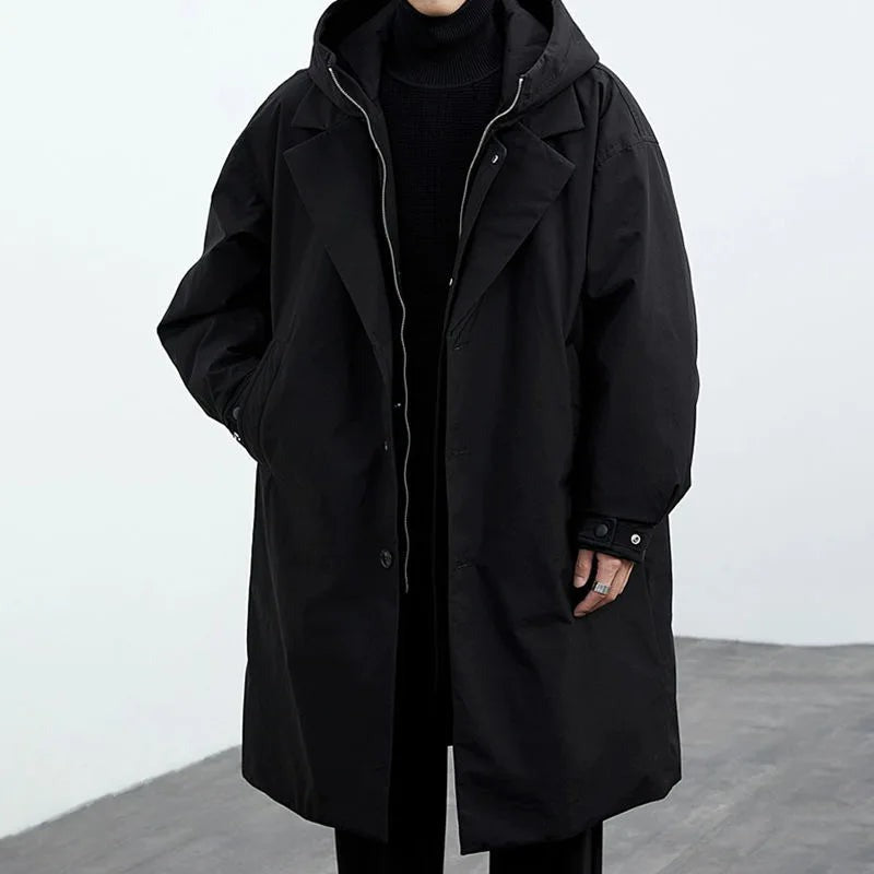 Oversized Hooded Trench Coat