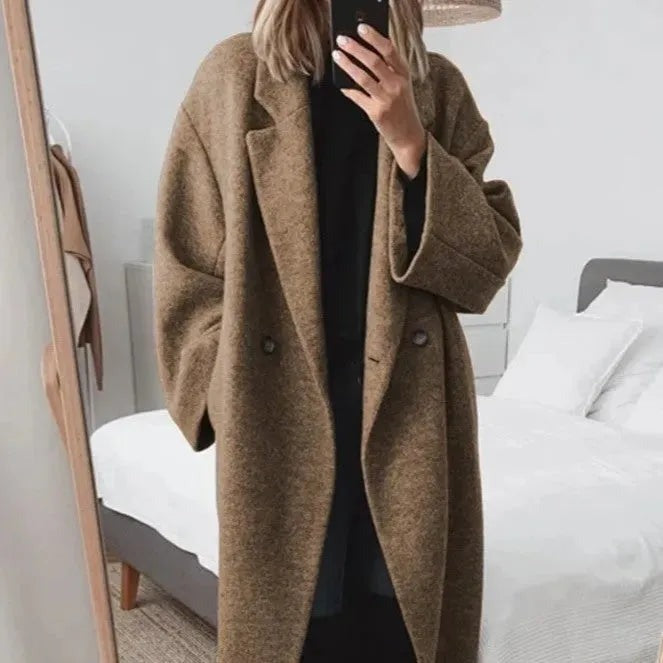 Oversized Winter Coat - Brown