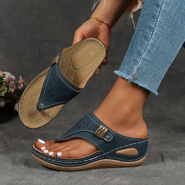 Diana | Women’s Orthopedic Wedge Flip Flops Sandals