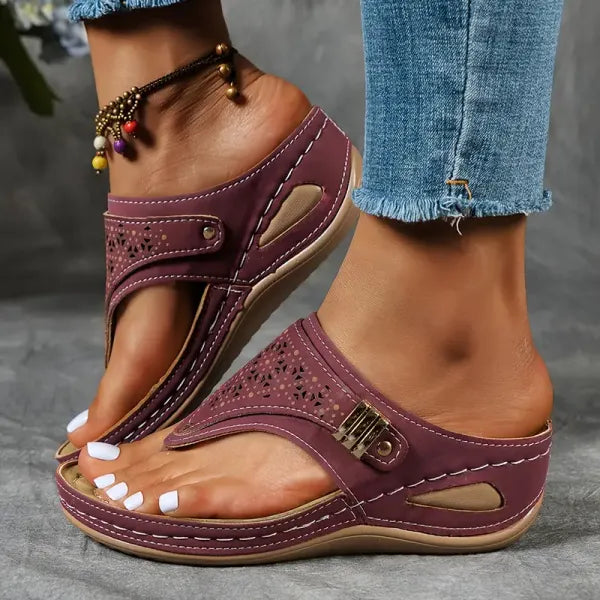 Diana | Women’s Orthopedic Wedge Flip Flops Sandals