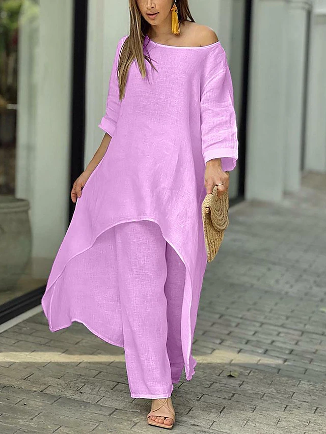 Cecyliana  | Women’s Long Sleeve Wide Leg Two-Piece Set