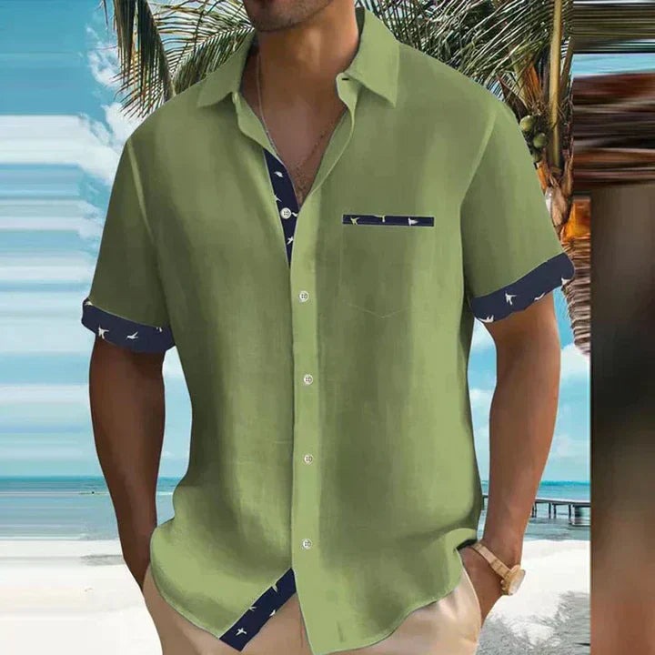 Short Sleeve Summer Shirt - Green