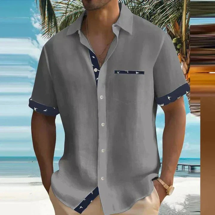 Short Sleeve Summer Shirt - Grey