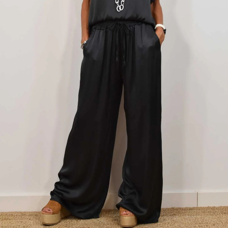 Anamaria | Women’s Short Sleeve Wide Leg Two-Piece Set