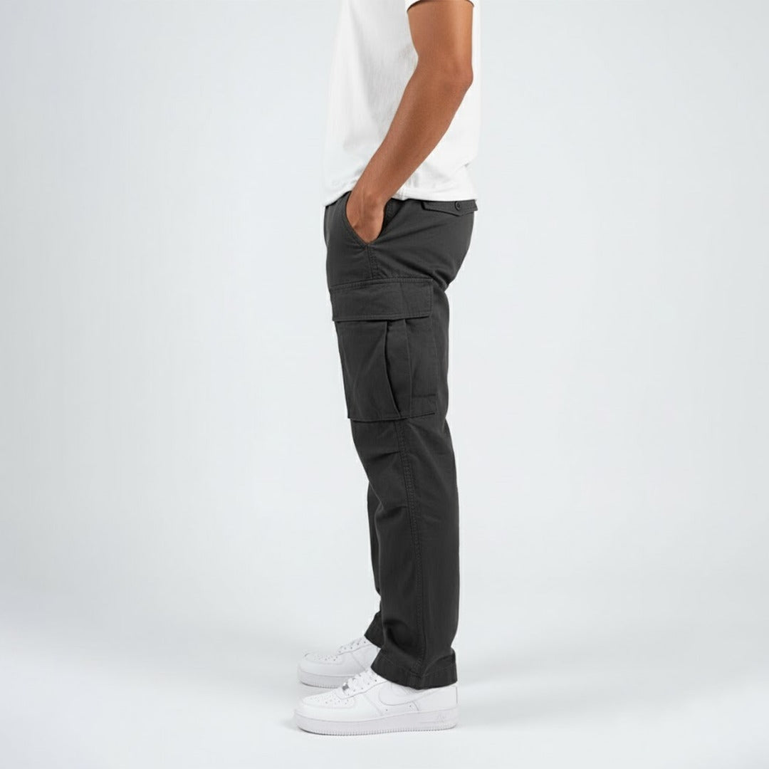Tapered Cargo Pants - Black