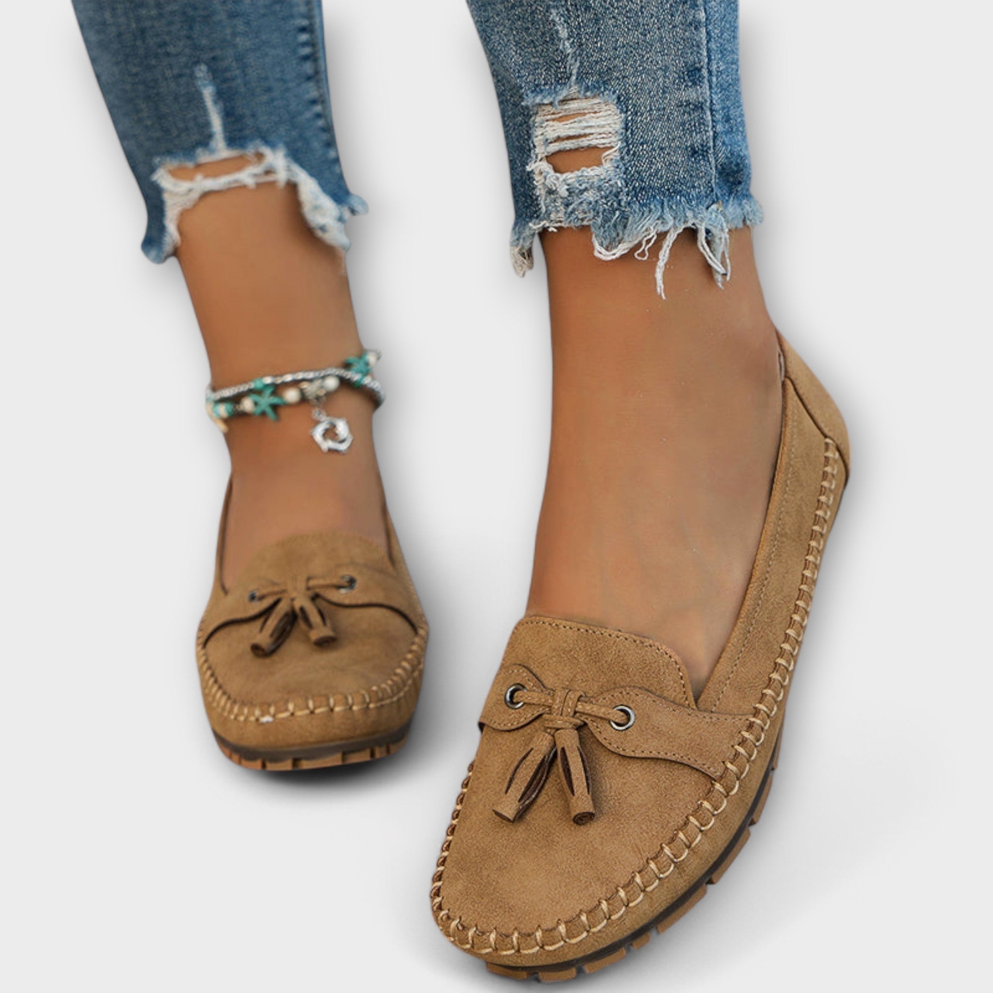 Tassel Driving Loafers - Brown