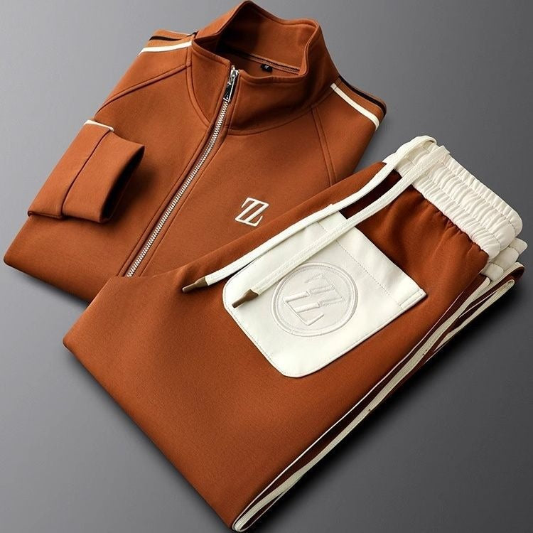Track Jacket Two Piece Set - Bronze