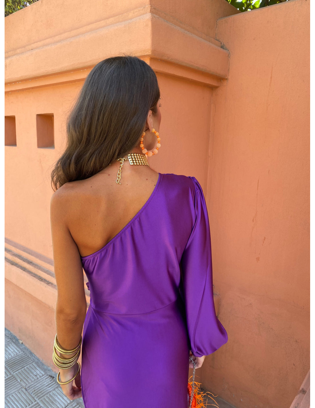 Berenice | Women’s One Shoulder Long Sleeve Midi Dress