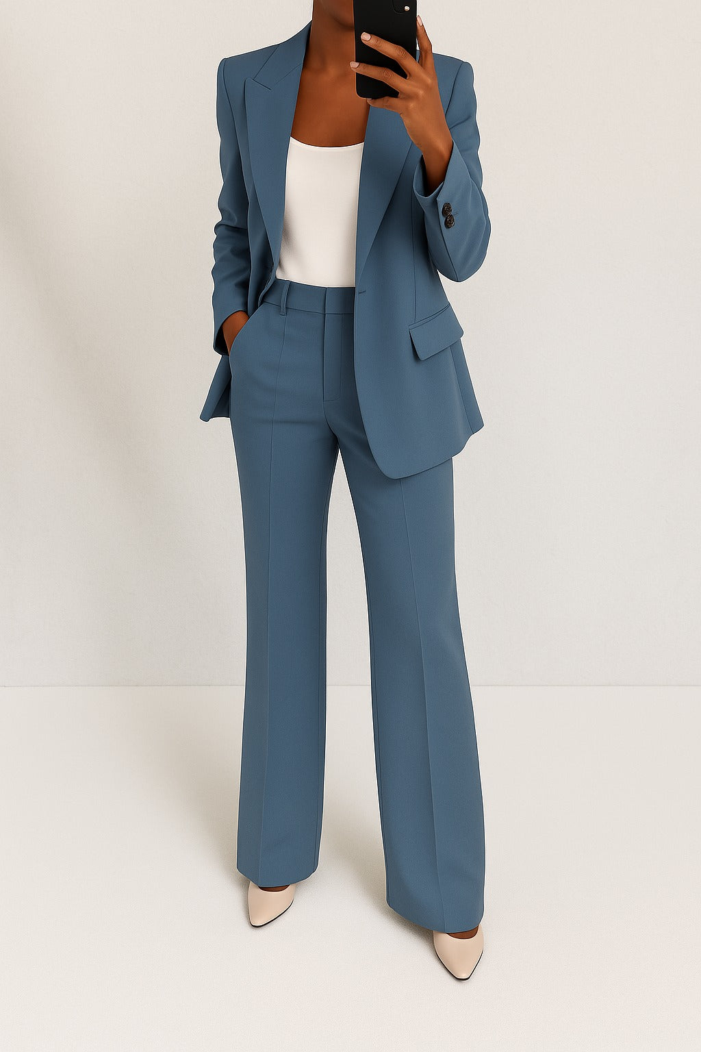 Wide Leg Pants Two Piece Set