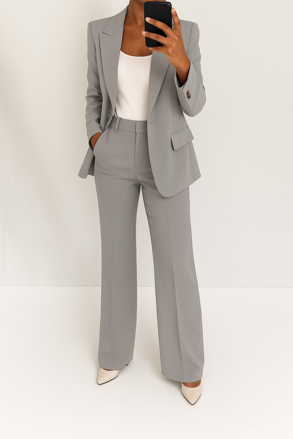 Wide Leg Pants Two Piece Set