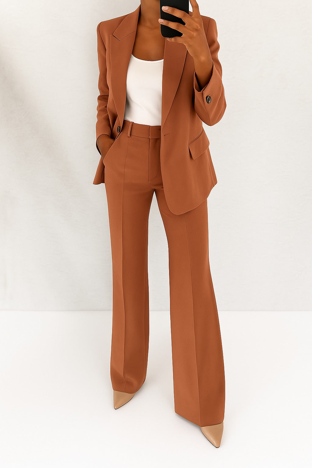 Wide Leg Pants Two Piece Set